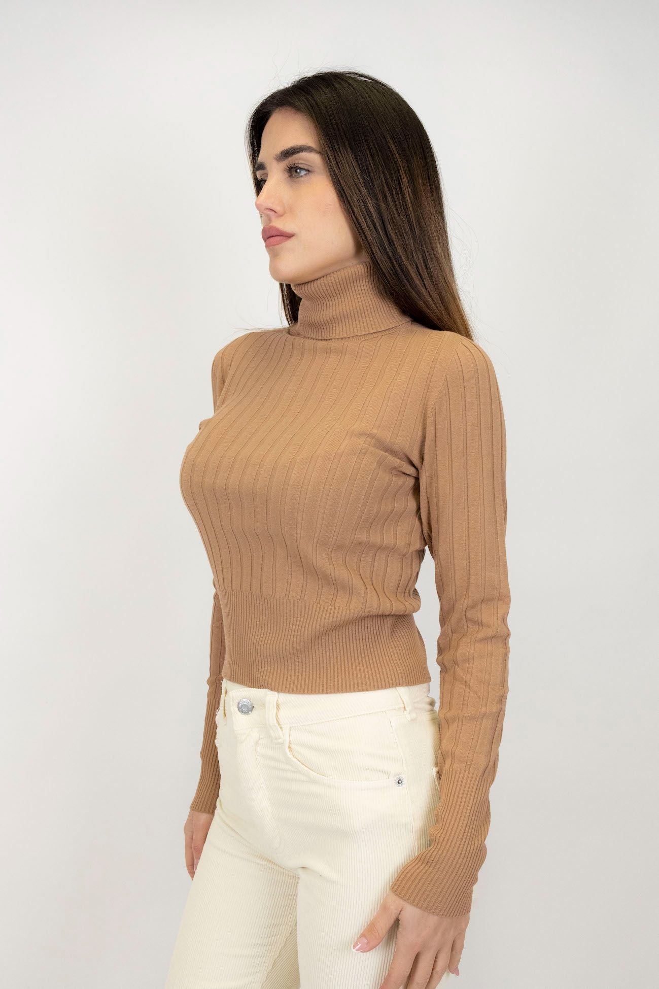 Kontatto - Short ribbed turtleneck