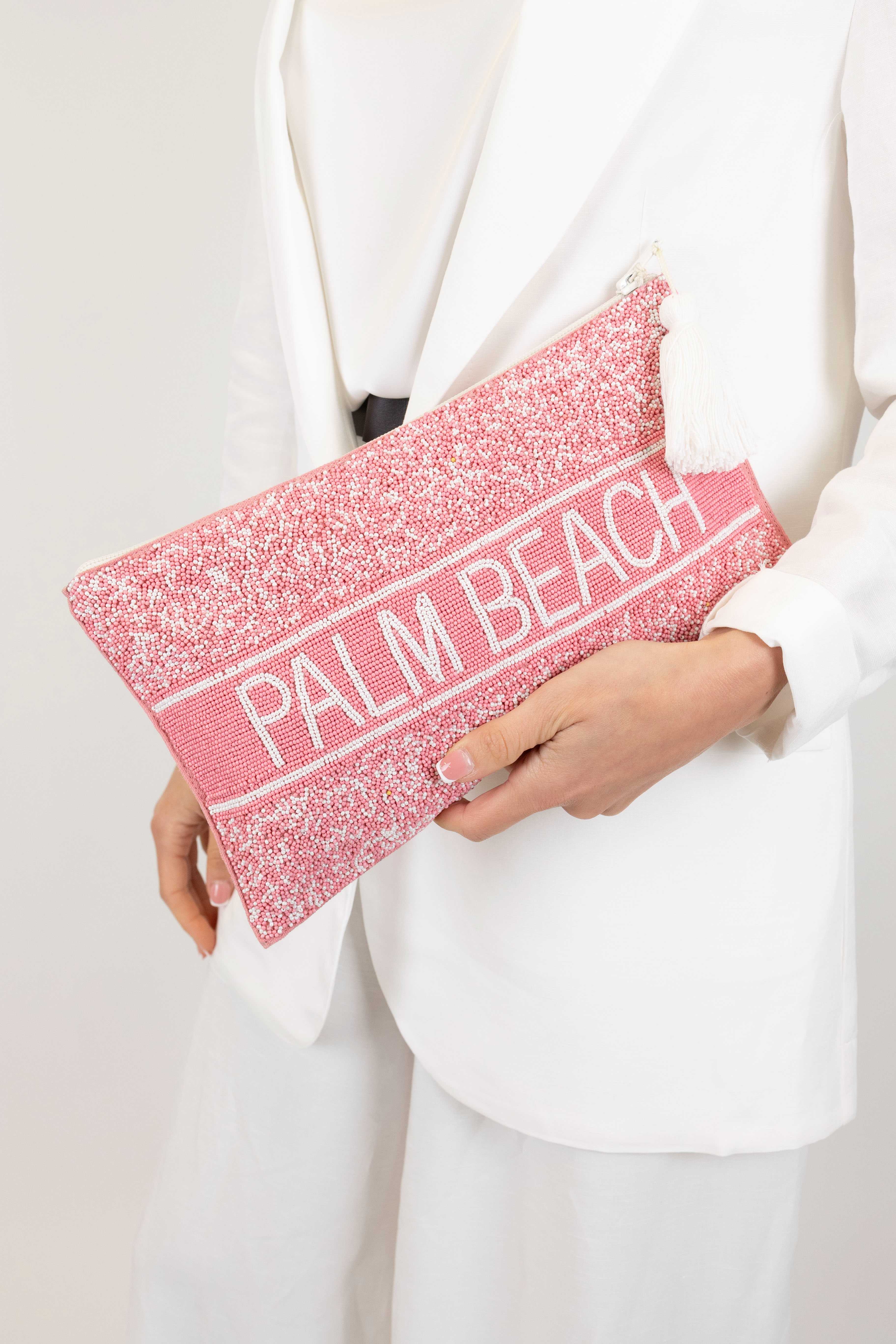 Mosaic - Clutch bag with Palm Beach beads decoration