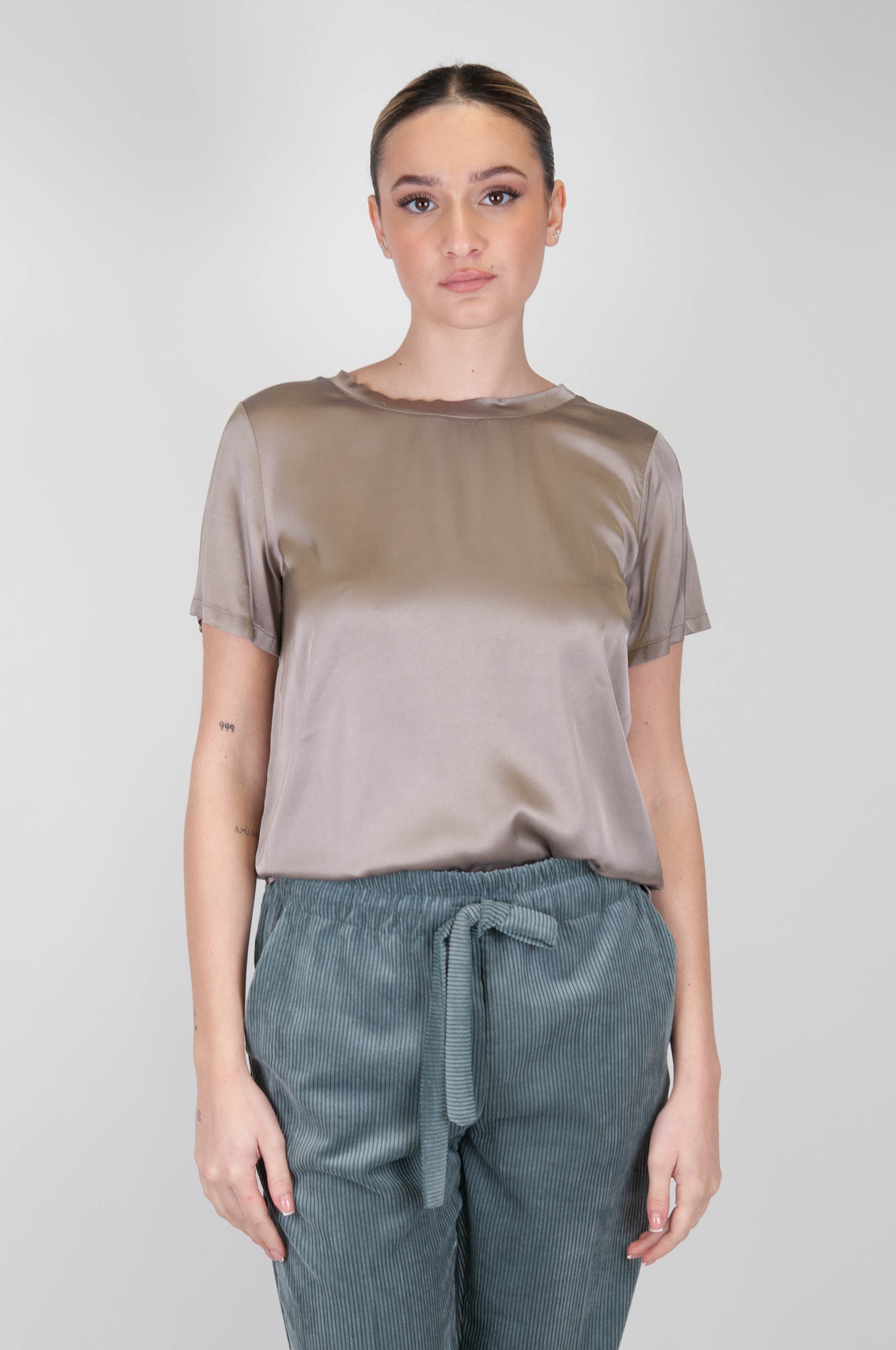 Dixie - Viscose crew-neck T-shirt