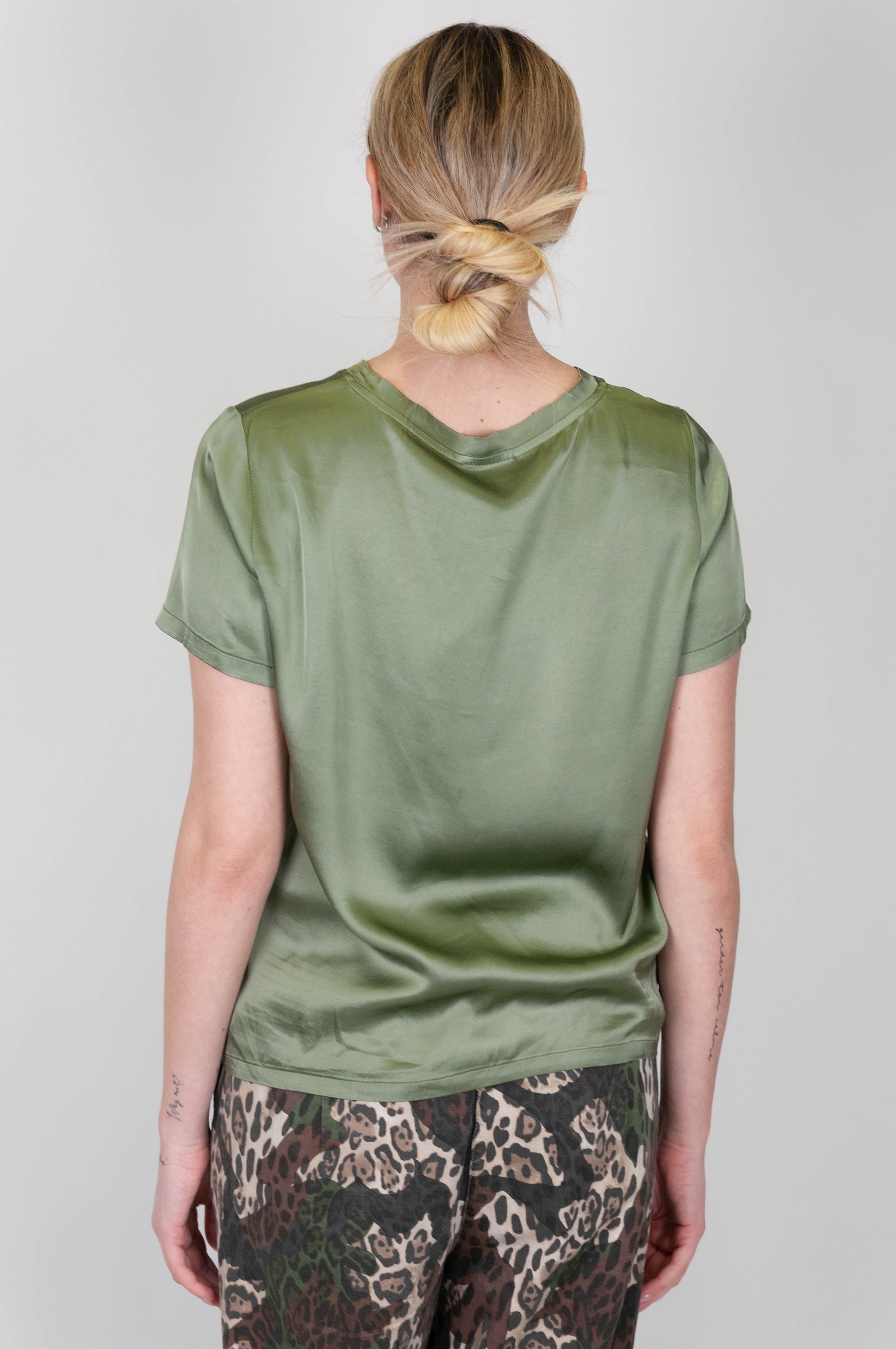 Dixie - Viscose crew-neck T-shirt