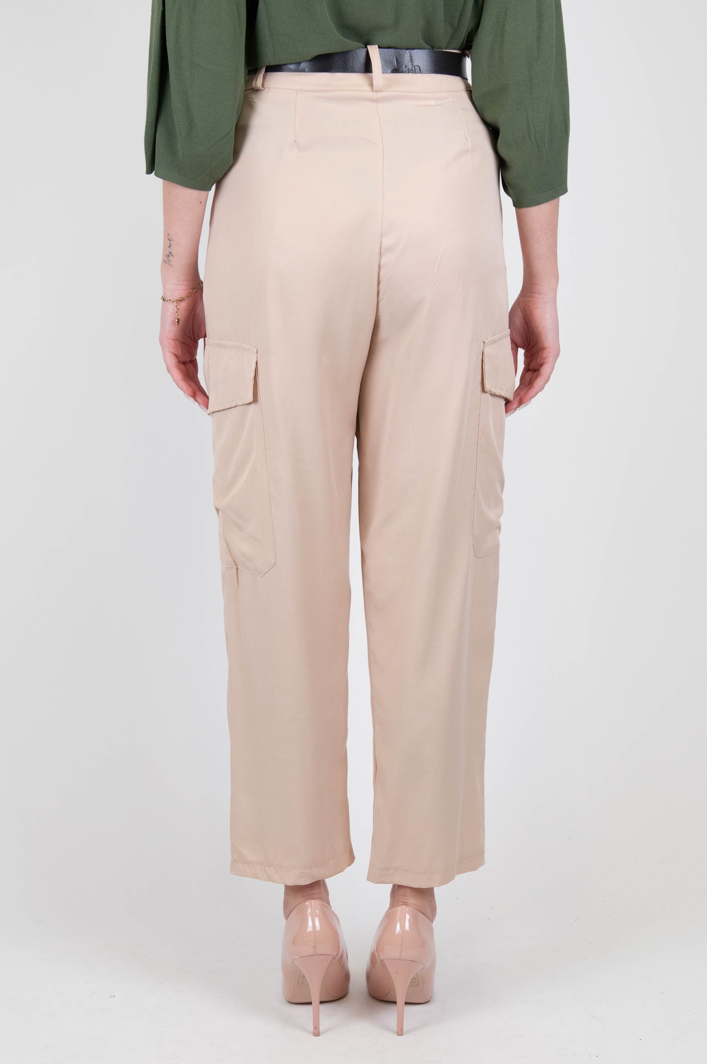 Haveone - Pantalone cargo in tencel