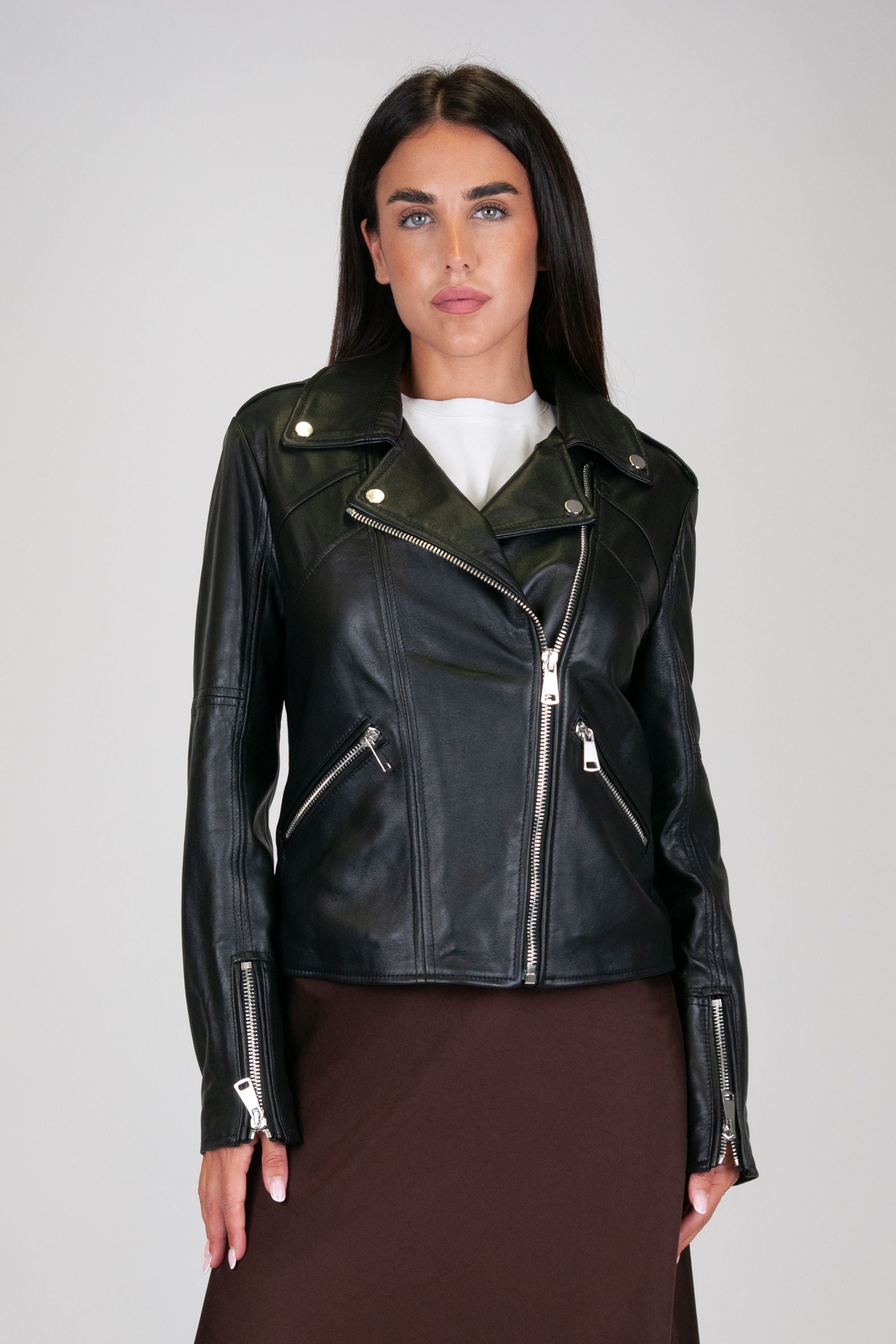 Motel - 100% real leather biker jacket