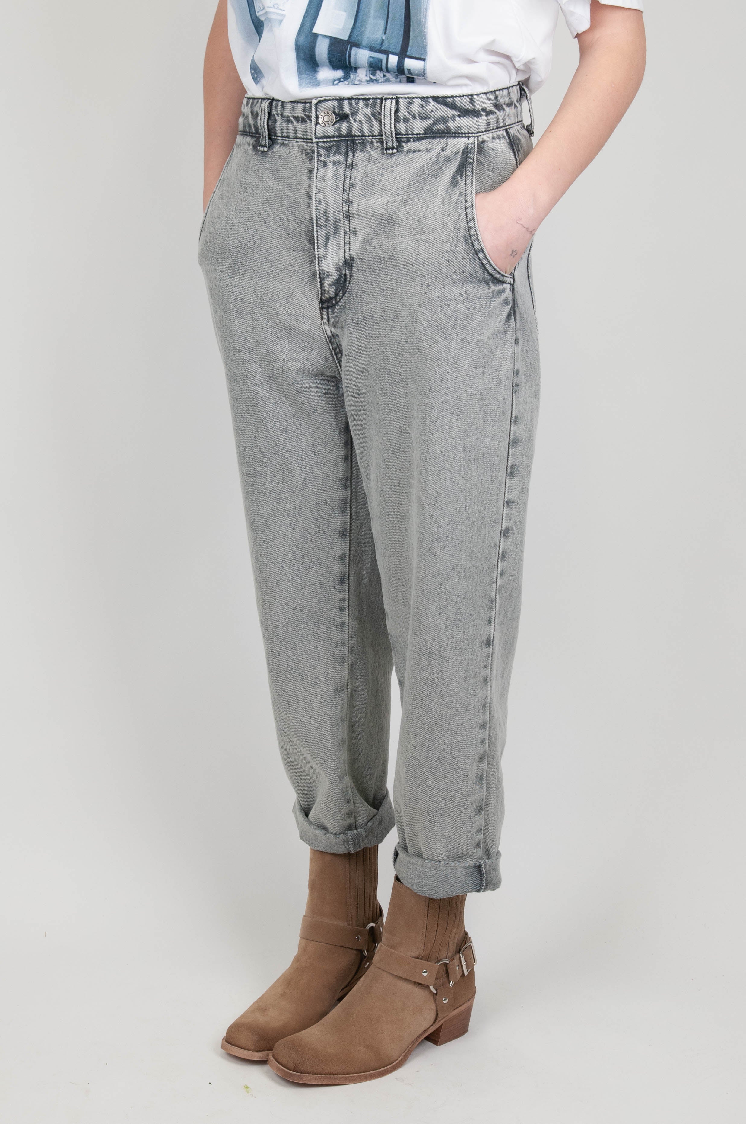 Tension in - Regular gray wash jeans