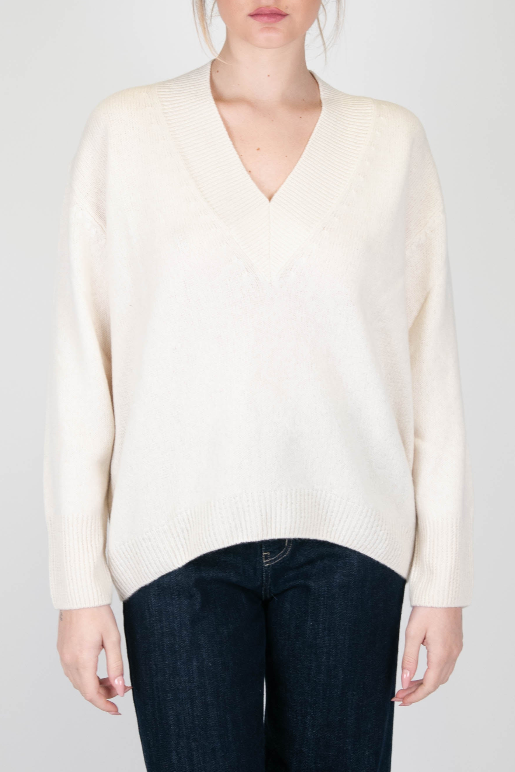 Dixie - Maglia con scollo a V in misto cashmere