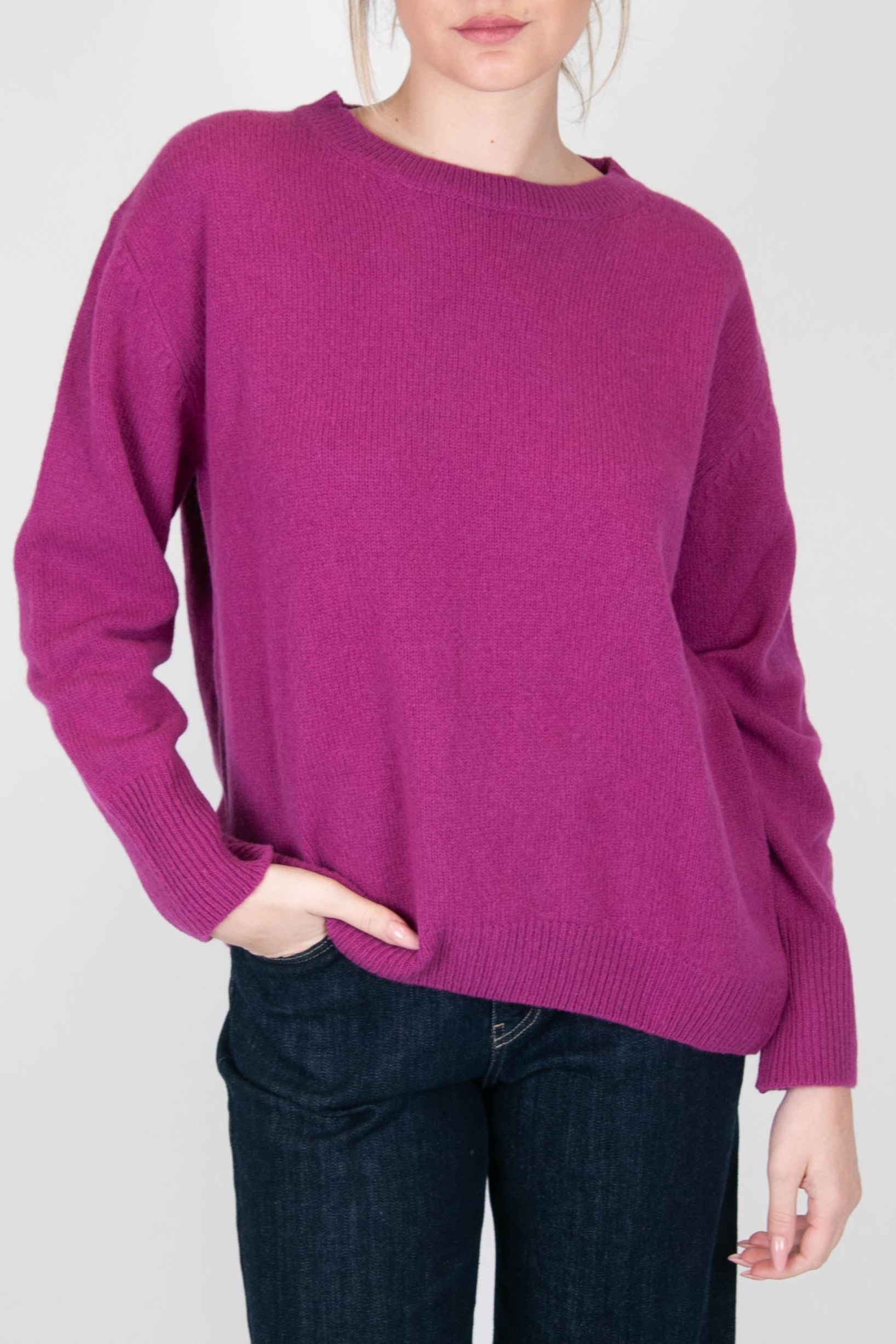 Dixie - Maglia girocollo in misto cashmere