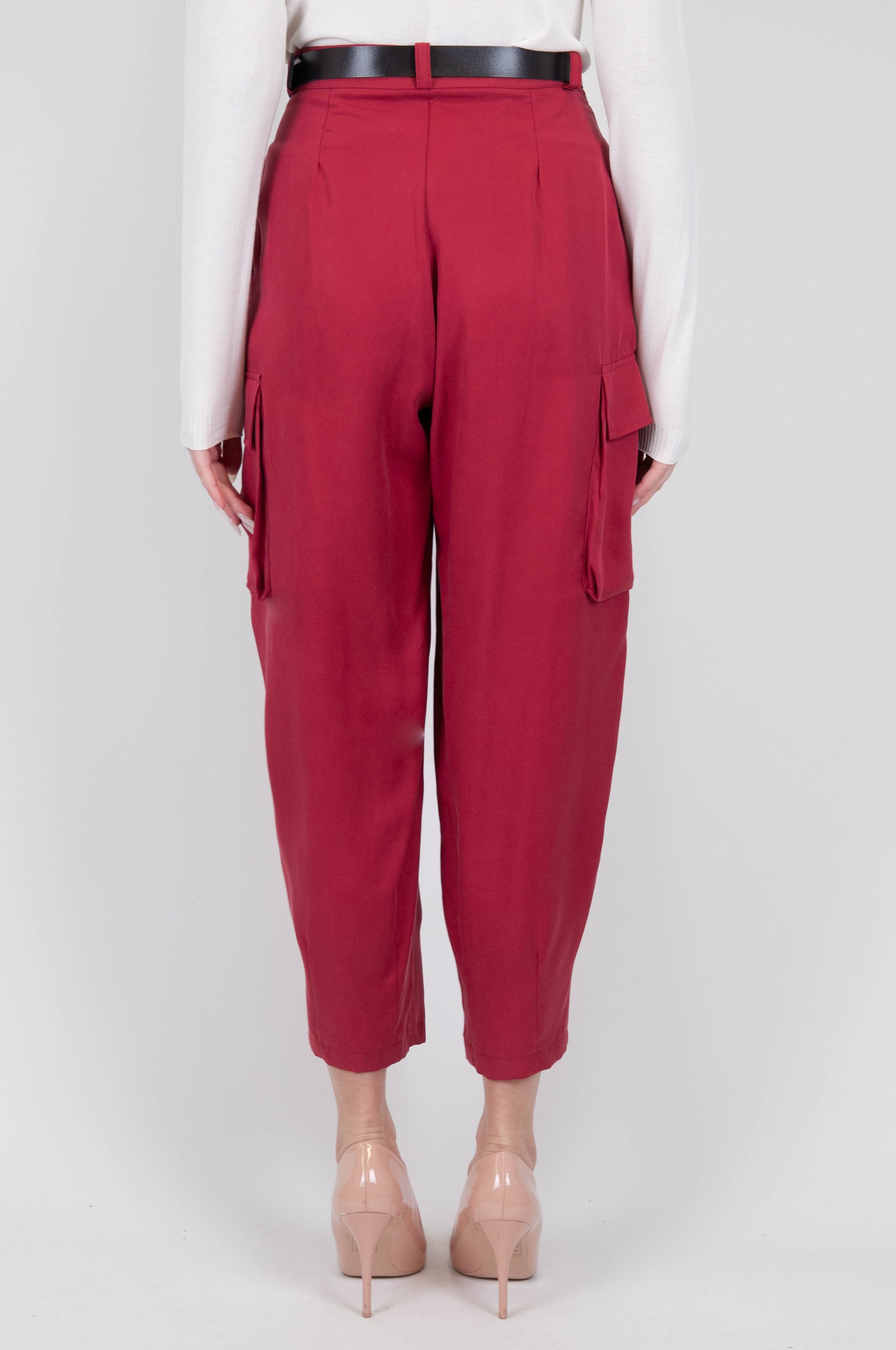 Haveone - Cargo trousers with tencel pleats
