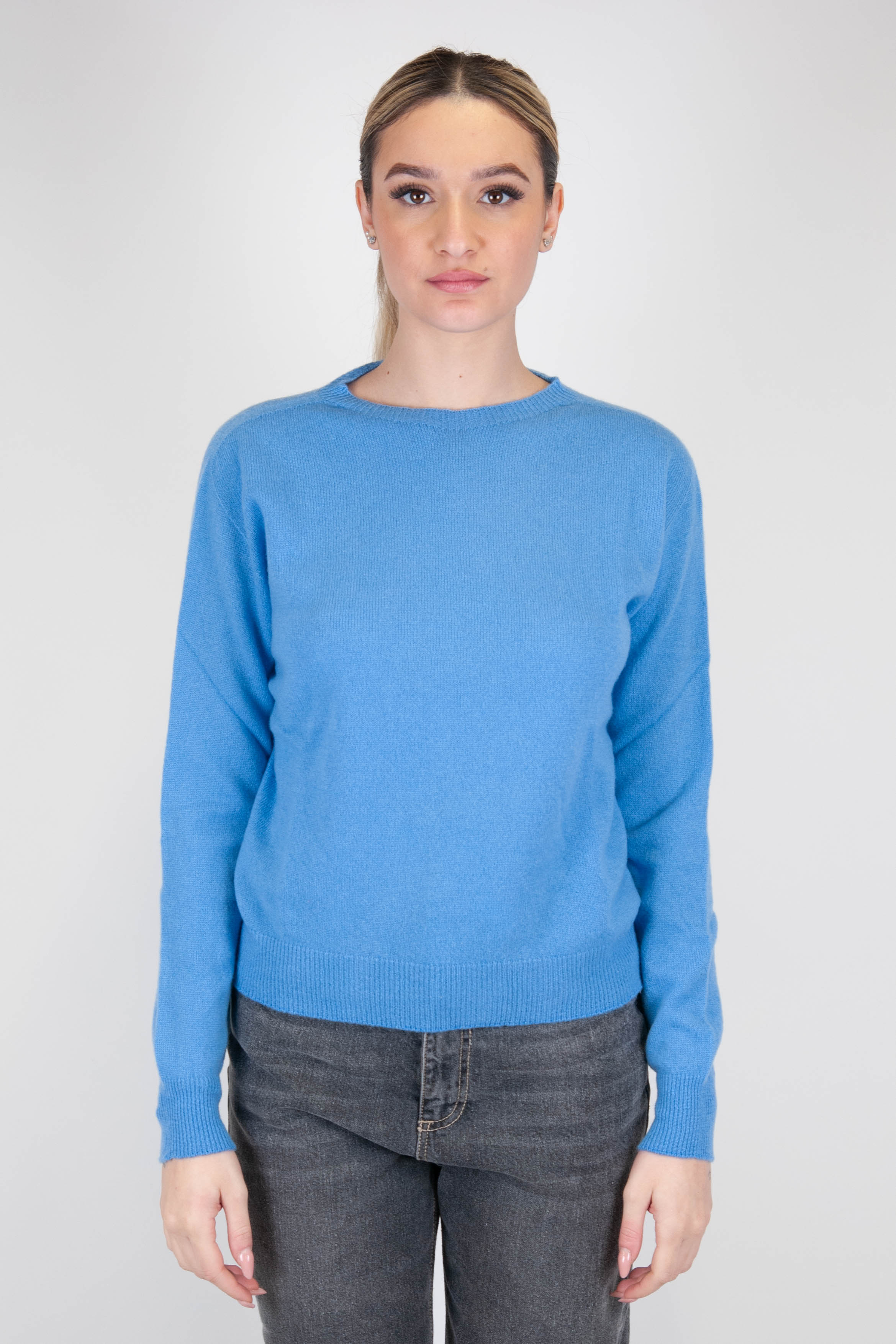 Tension in - Crew neck sweater in 100% pure cashmere