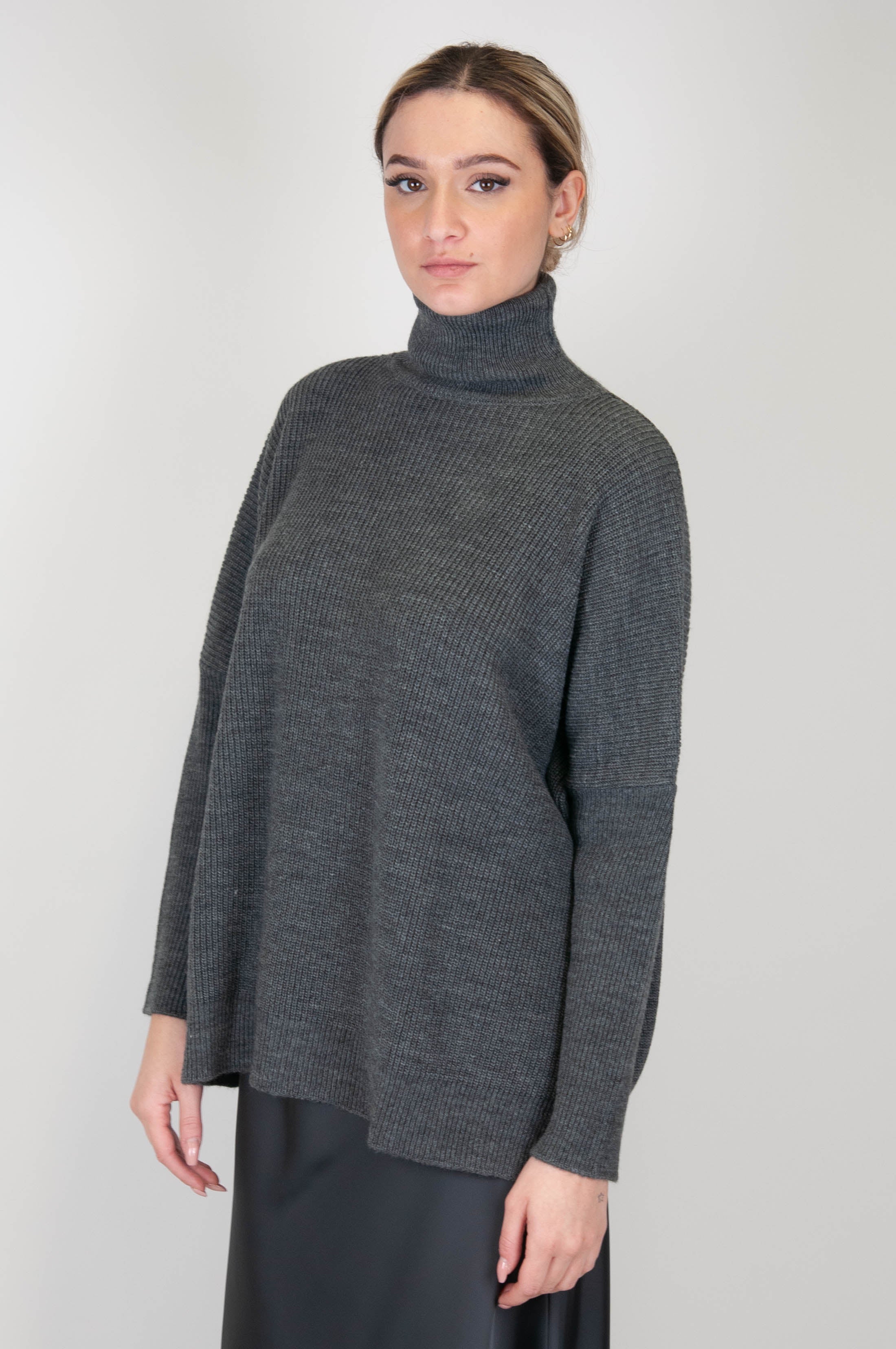 Tension in - Ribbed wool blend turtleneck