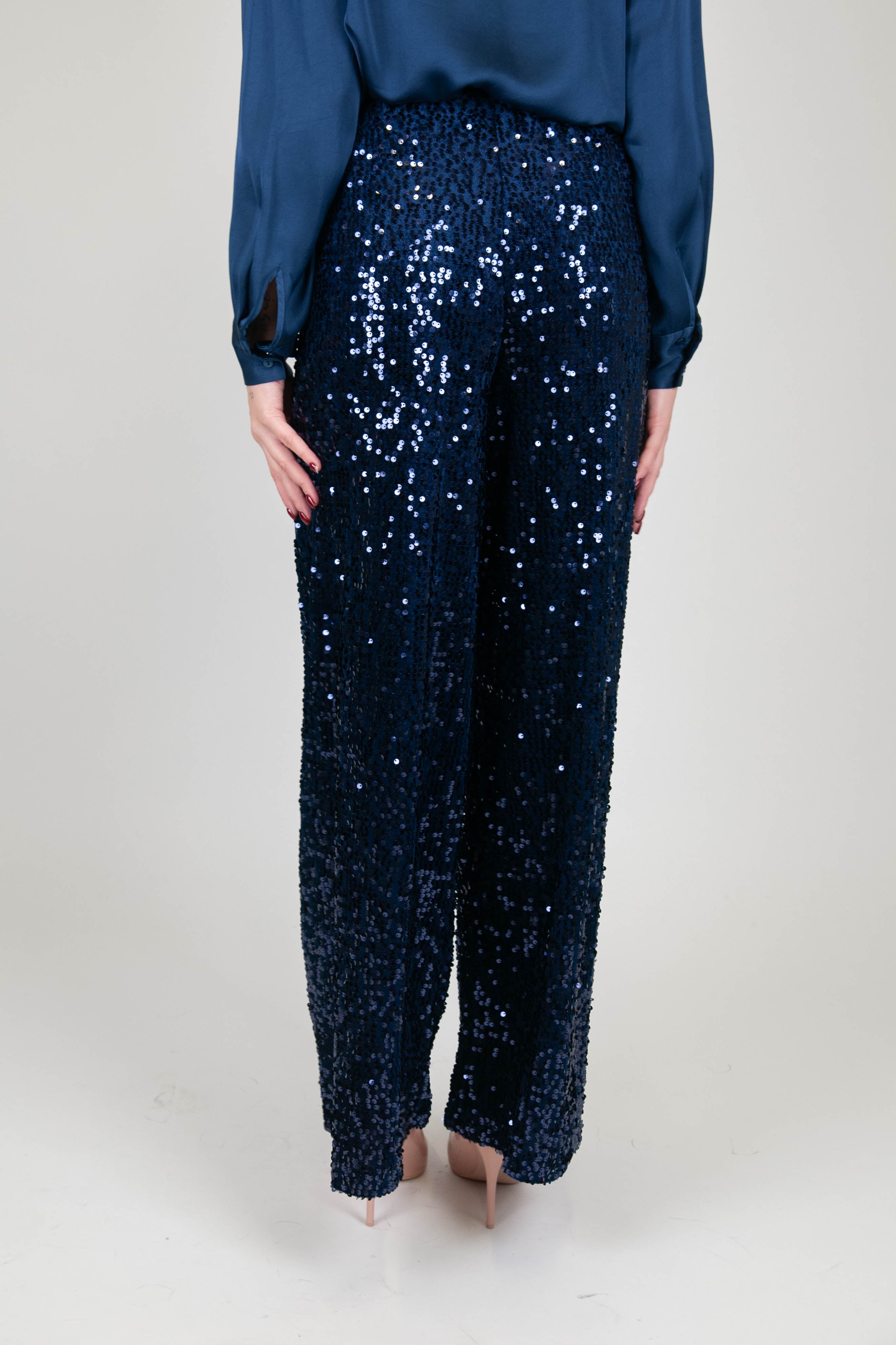 Tension in - Palazzo trousers in velvet and sequins