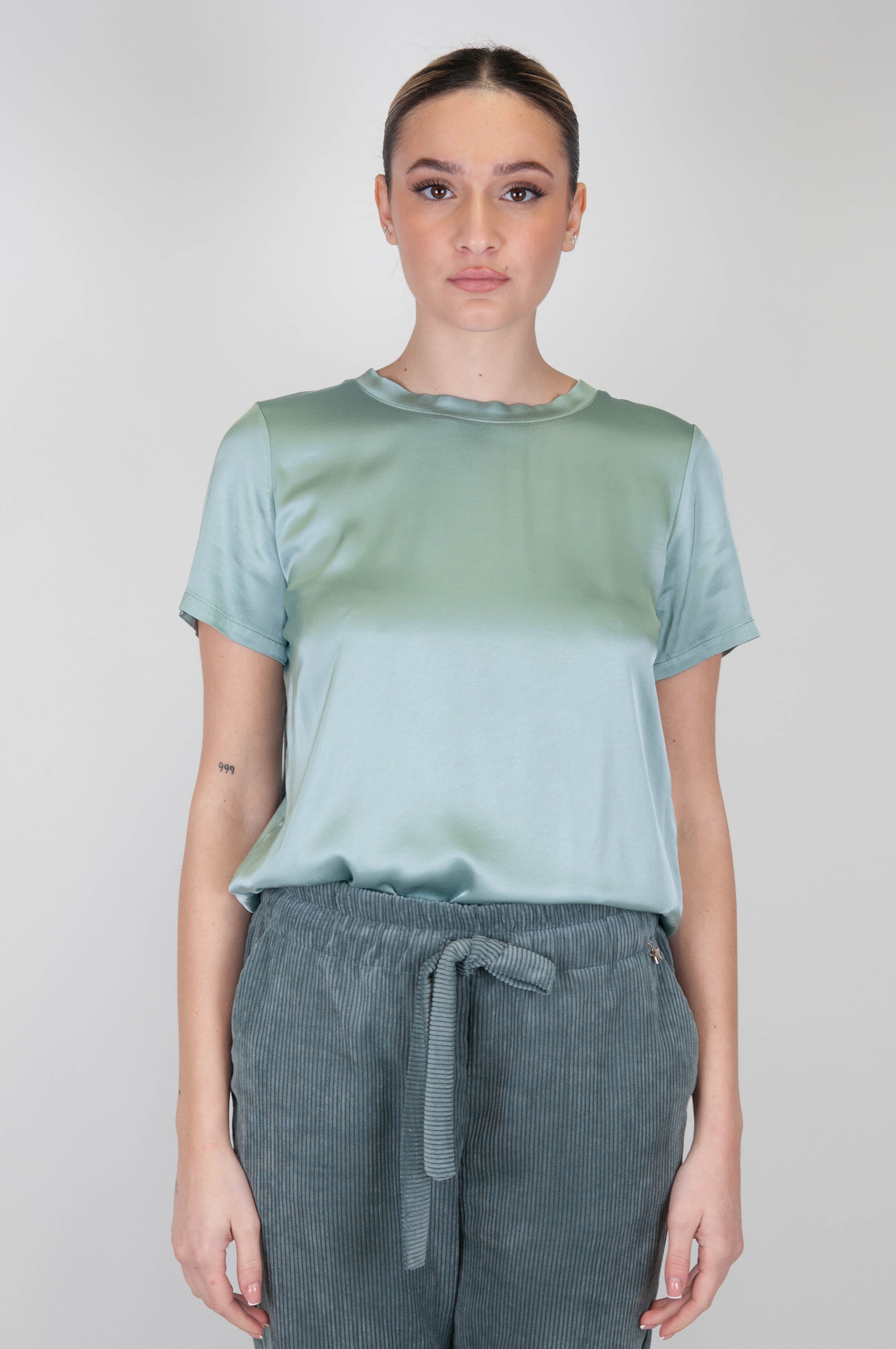 Dixie - Viscose crew-neck T-shirt